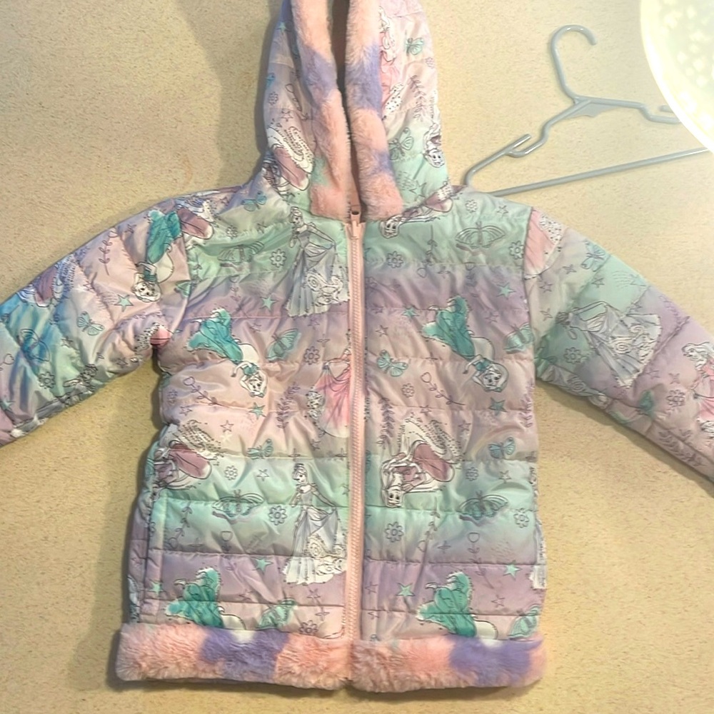Disney Princess Pastel reversible jacket, size 6 girls